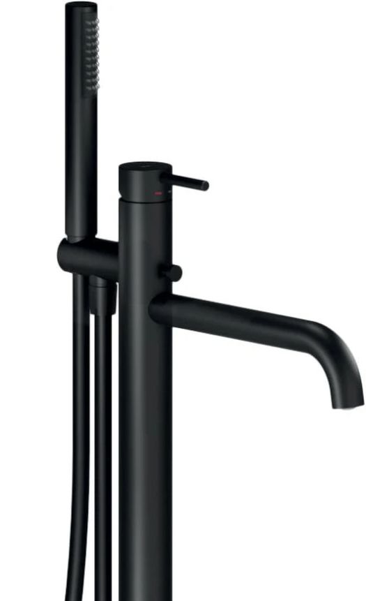 Смеситель для ванны напольный Webert LIVE матовый черный WE00180/TBM