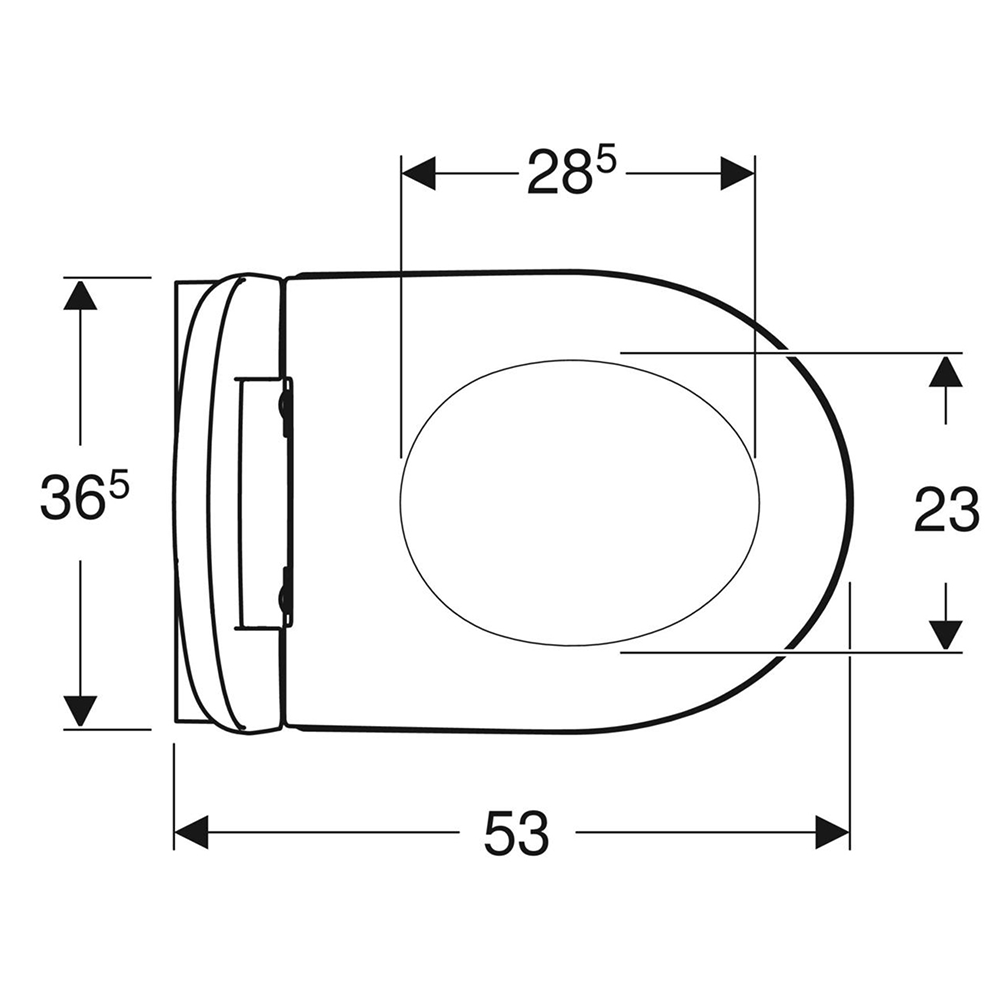 Унитаз подвесной Geberit iCon Rimfree безободковый с тонким сиденьем SoftClose 501.664.00.1