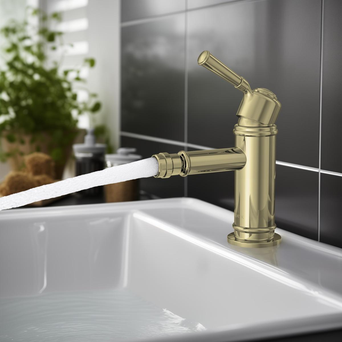 Смеситель для биде Aquanet Классик полированное золото AQ1518PG