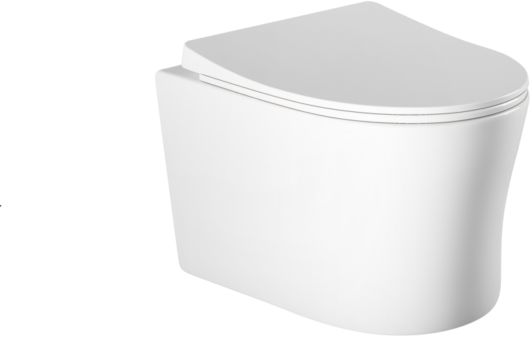 Унитаз подвесной Aquanet Ника безободковый с сиденьем микролифт 525х365х360 мм AQ2009-00