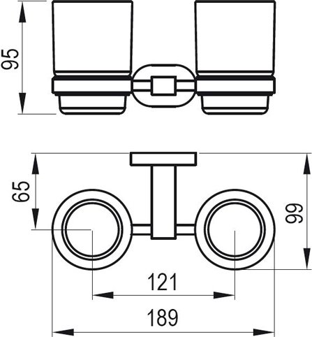 Держатель с двумя стаканами Ravak Chrome CR 220.00 X07P189