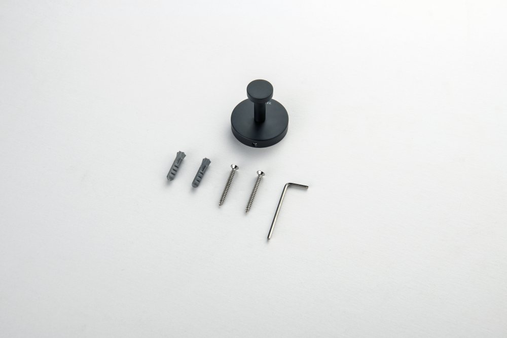 Крючок Aquanet Бетта матовый черный AQ4601MB