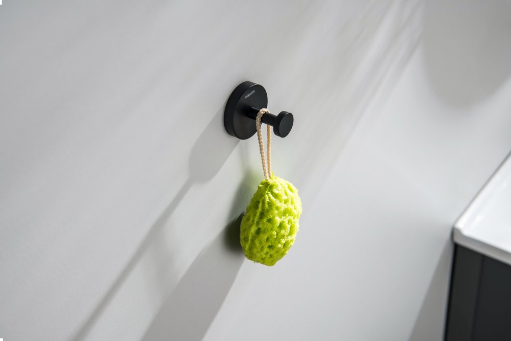 Крючок Aquanet Бетта матовый черный AQ4601MB