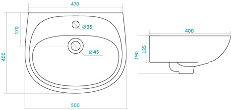 Умывальник Santek Анимо 50 см 1.WH11.0.496