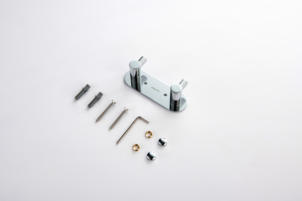 Крючок двойной Aquanet Европа хром AQ4102CR