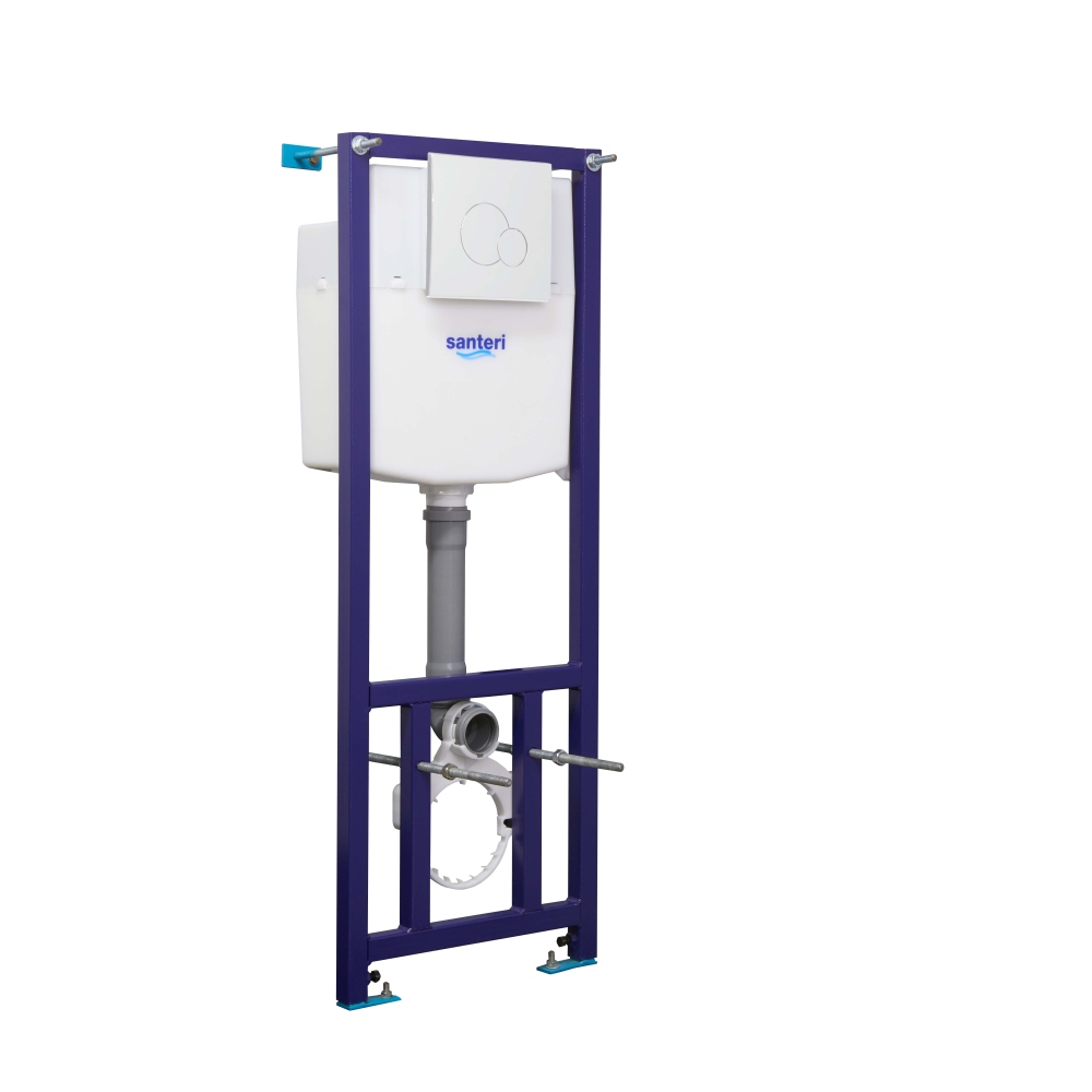 Комплект инсталляция с унитазом Santek Альфа комфорт сиденье микролифт белая панель 1.3816.4.S00.00B.2