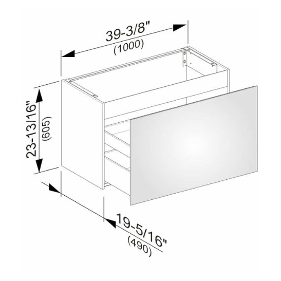 Тумба под умывальник KEUCO PLAN 1000x490x605 мм белый 32972300000