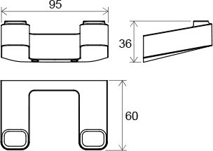 Крючок двойной RAVAK 10° TD 100.00 X07P352