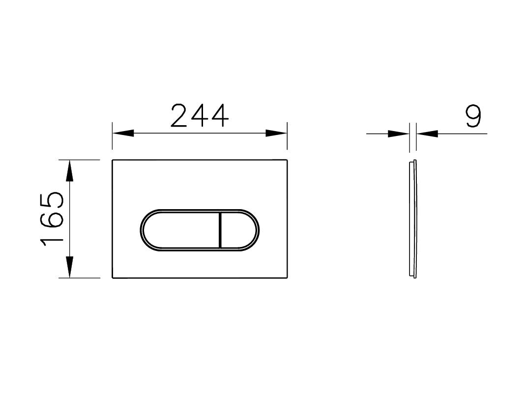 Панель смыва VitrA Root Round белая 740-2200