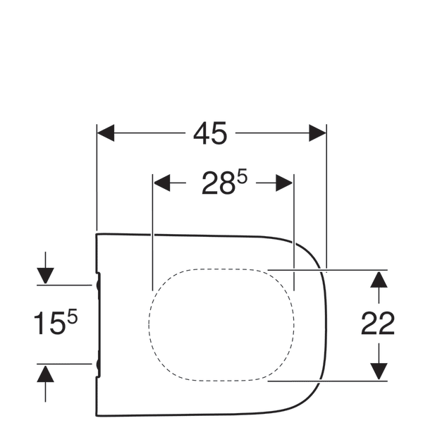 Сиденье для унитаза Geberit Smyle Square Slim с микролифтом SoftClose 500.687.01.1