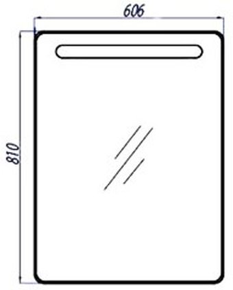 Зеркальный шкаф Акватон Америна 60 правый 1A135302AM01R