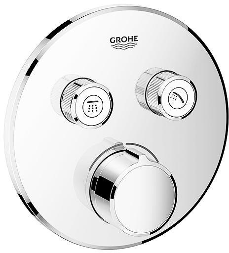 Смеситель для душа GROHE Grohtherm SmartControl внешняя часть на 2 выхода хром 29145000