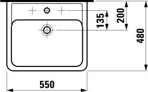 Раковина Laufen Pro A 550x480 мм 8.1895.1.000.104.1