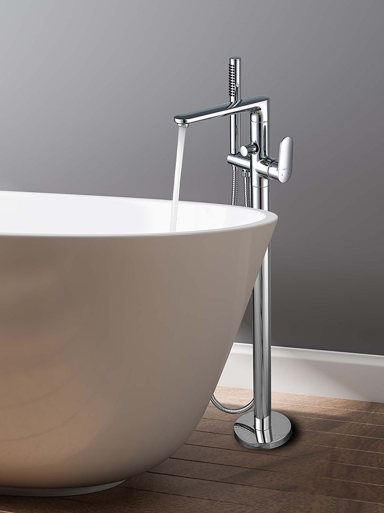 Смеситель для ванны напольный Aquanet Ника хром AQ1845CR