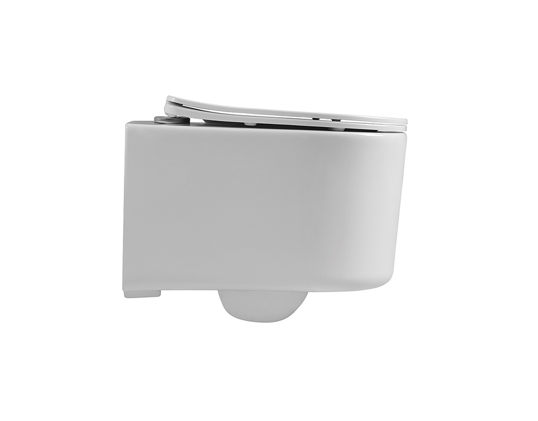 Унитаз подвесной Aquanet Мия безободковый с сиденьем микролифт 490х370х340 мм AQ2004-00