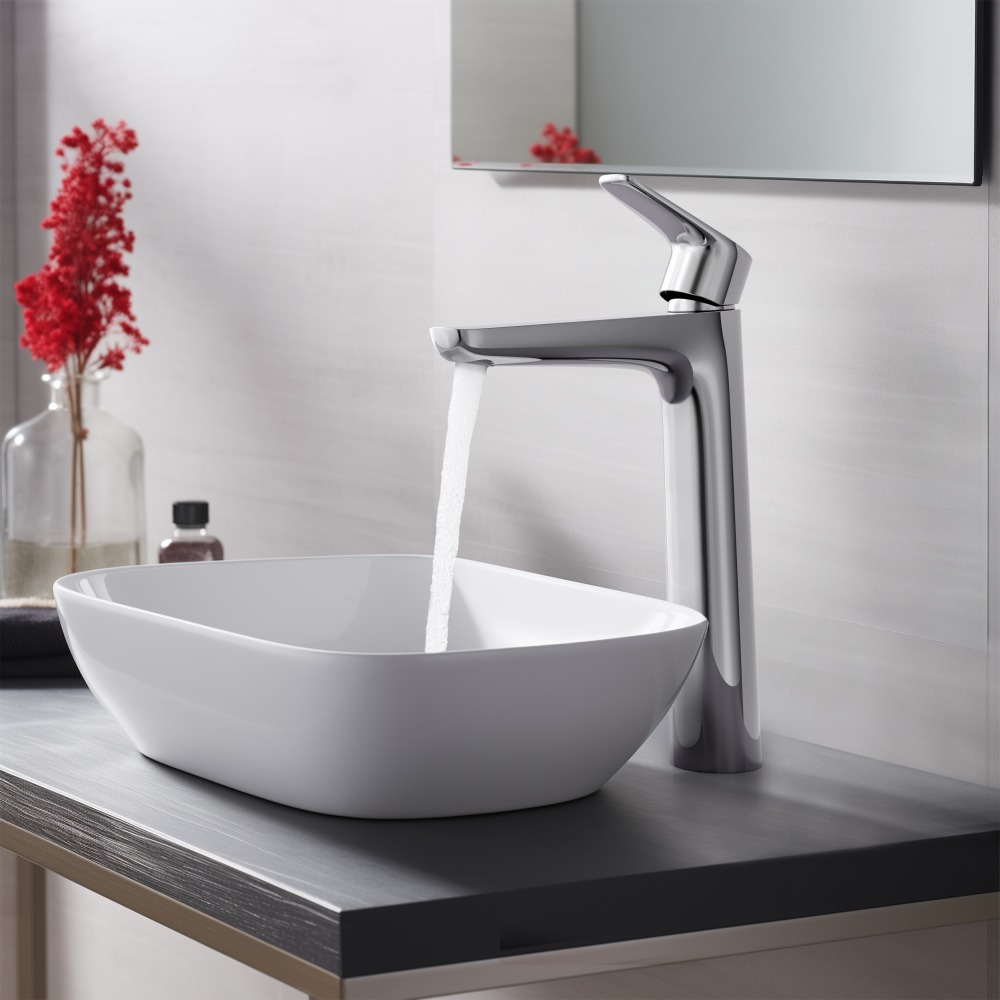 Смеситель для раковины Aquanet Бетта высокий 230 мм хром AQ1104CR