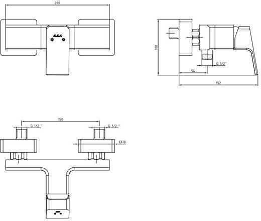 Смеситель для душа TOPAZ Tiera 102154024EX