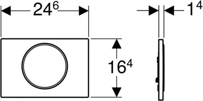 Смывная клавиша Geberit Sigma10 смыв-стоп белый матовый лак 115.758.JT.5
