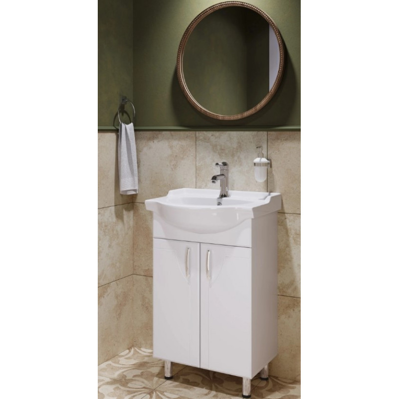 Комплект Тумба напольная Dreja Идеал с умывальником Реал 56 SET_Идеал/Реал-56