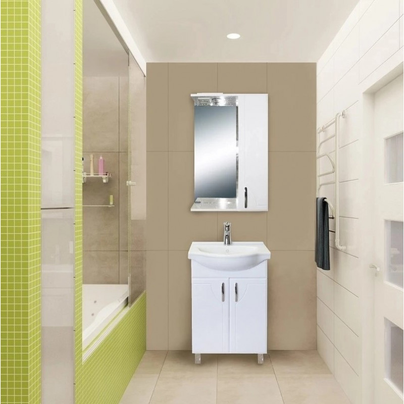 Комплект Тумба напольная Dreja Идеал с умывальником Реал 56 SET_Идеал/Реал-56