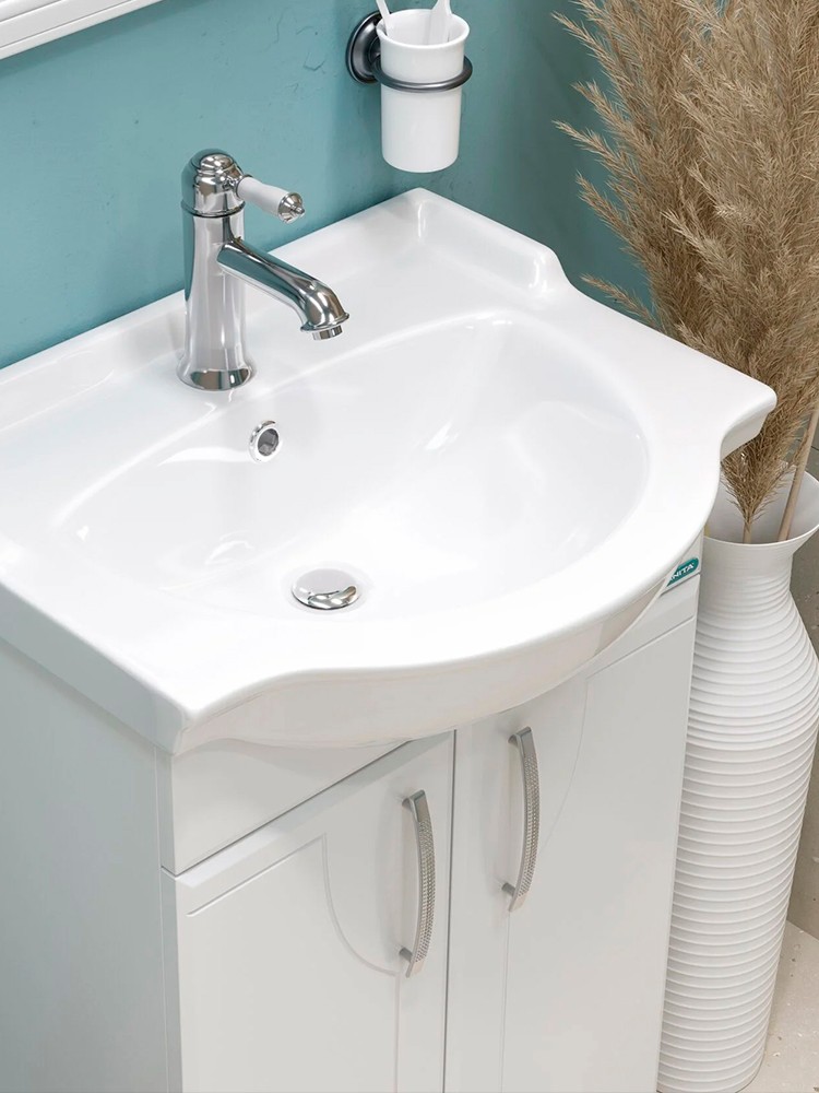 Комплект Тумба напольная Dreja Идеал с умывальником Реал 56 SET_Идеал/Реал-56