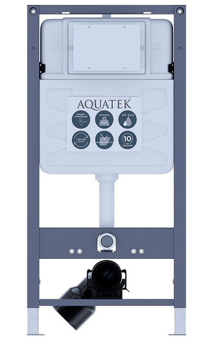 Комплект инсталляции AQUATEK ОБЕРОН T (рама INSP-0000001, крепеж KKI-0000016, клавиша PNS-0000009, унитаз AQ1365T-00 soft-close) INSP-0000001/KKI-0000016/PNS-0000009/AQ1365T-00