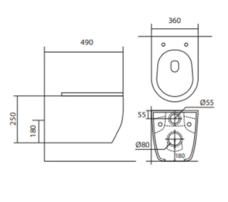 Комплект инсталляции с унитазом AQUATEK ЕВРОПА cm (рама INS-0000012, унитаз AQ1900-00 soft-close) ЕВРОПА cm