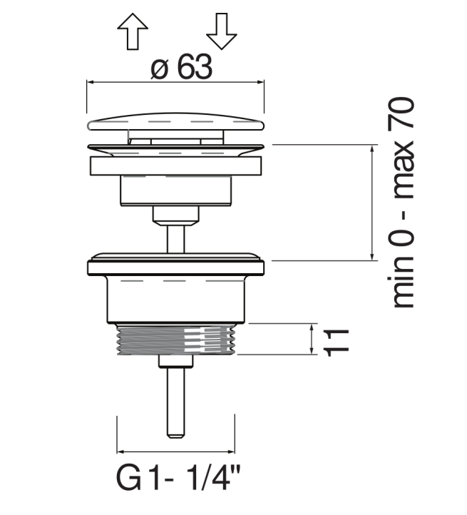 Донный клапан Avenue push-open красное золото AV00110/11RCP