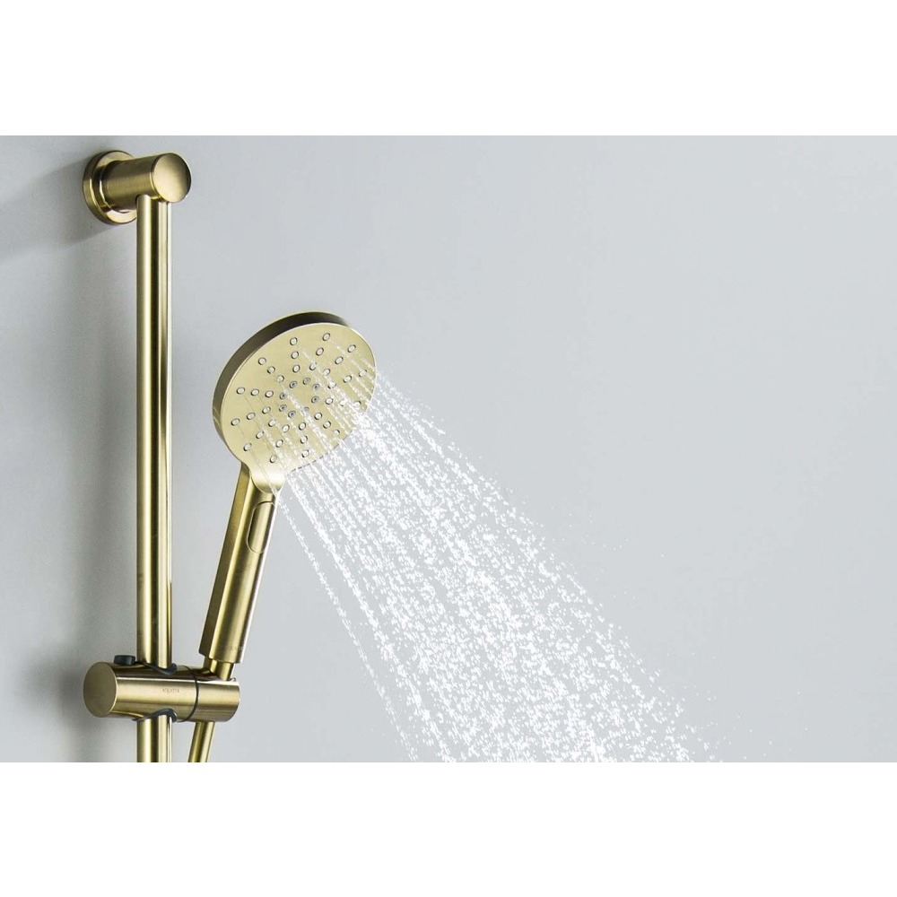 Душевой гарнитур Aquanet Оберон 3jet 65 см шлифованное золото AQ2016BG