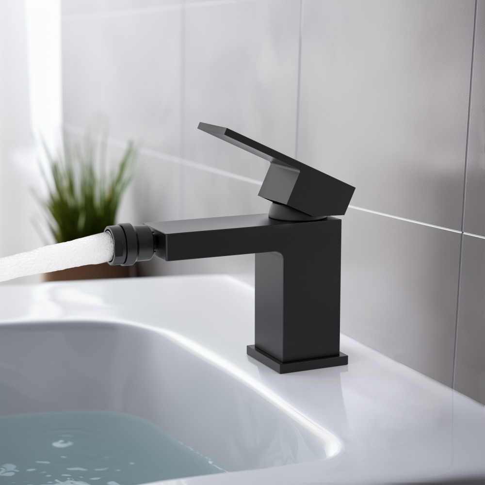 Смеситель для биде Aquanet Либра матовый черный AQ1618MB