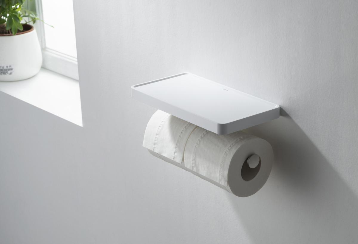 Бумагодержатель двойной с полкой Aquanet Europa хром AQ4919CR