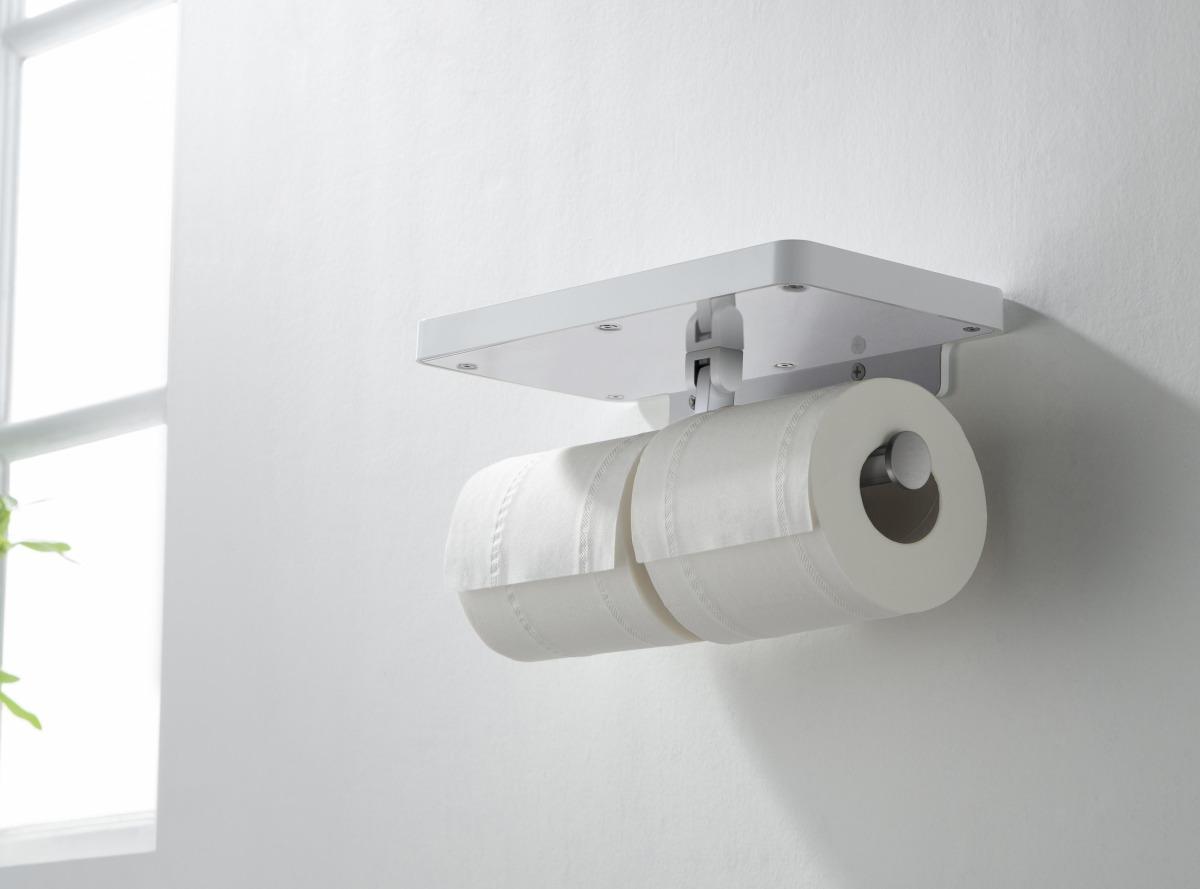 Бумагодержатель двойной с полкой Aquanet Europa хром AQ4919CR