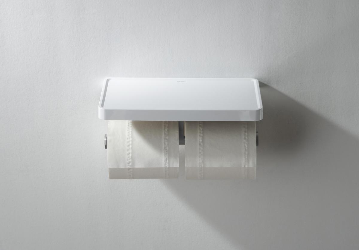 Бумагодержатель двойной с полкой Aquanet Europa хром AQ4919CR