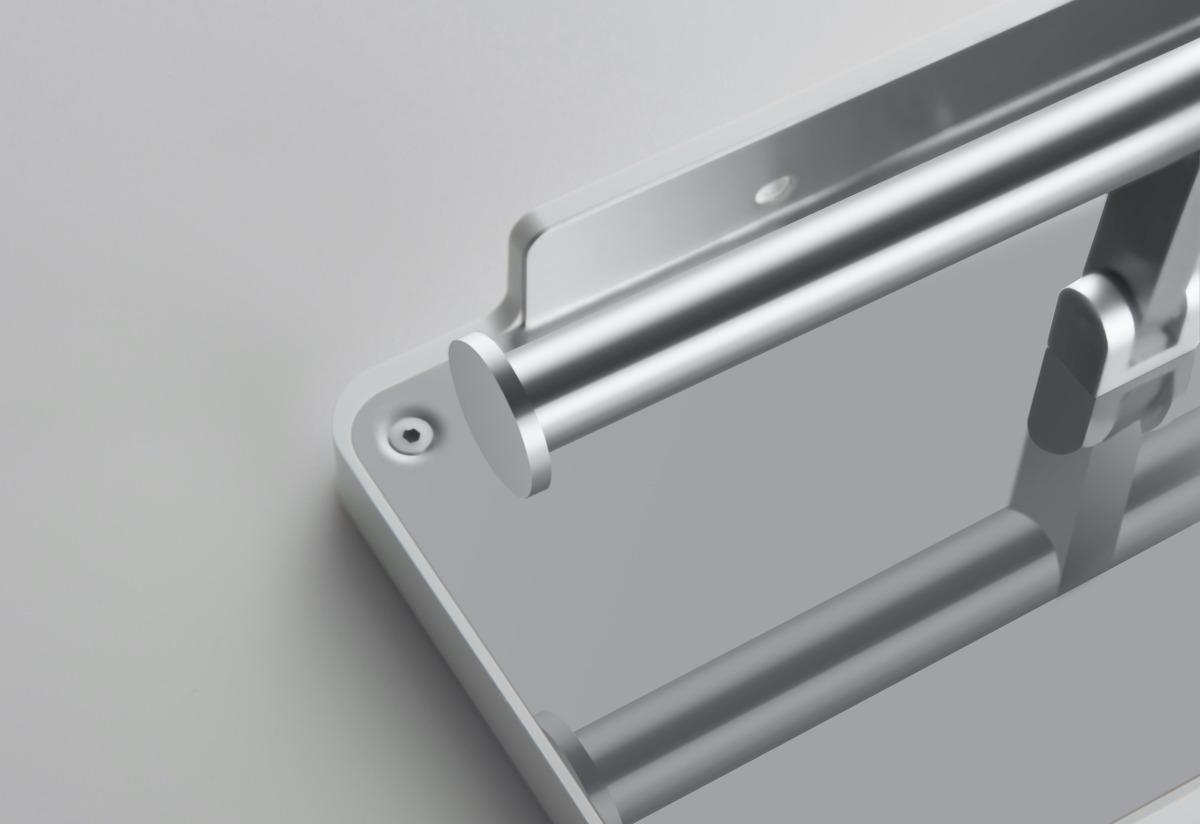 Бумагодержатель двойной с полкой Aquanet Europa хром AQ4919CR