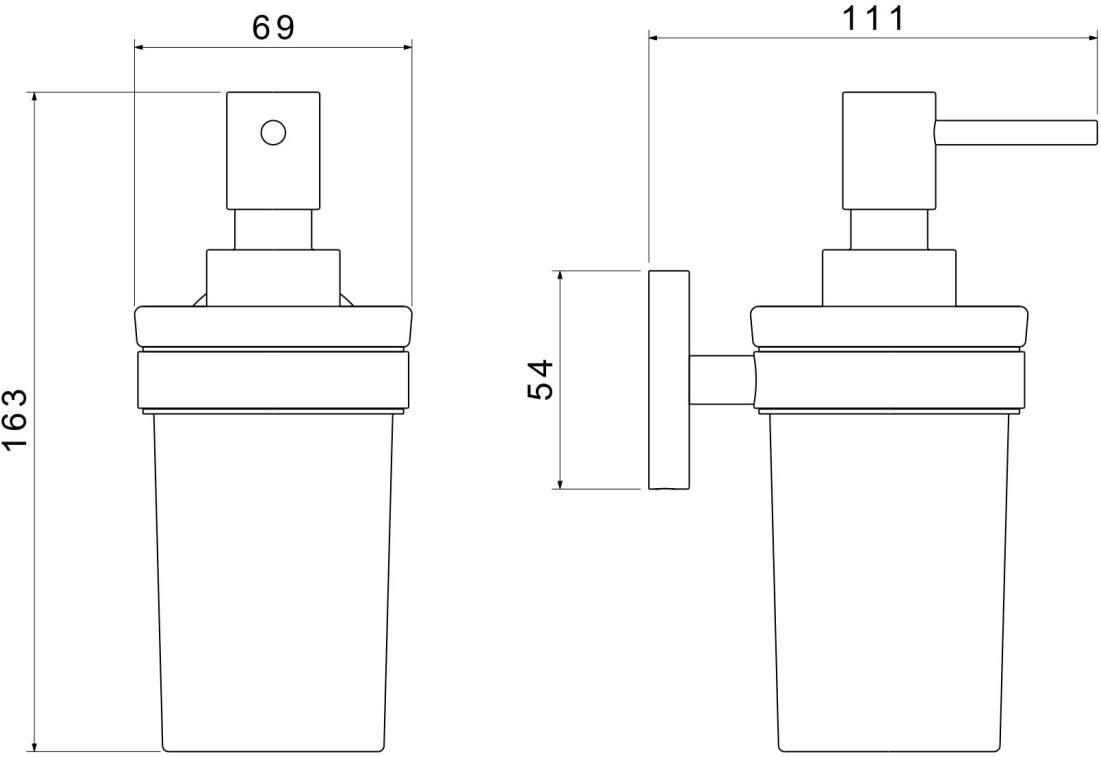 Дозатор для жидкого мыла Aquanet Европа матовый черный AQ4105MB