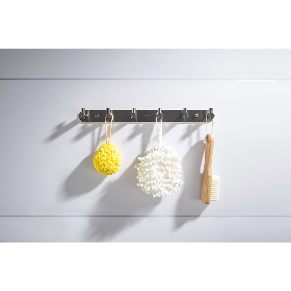 Планка с 6 крючками Aquanet Europa оружейная сталь AQ4124BGM