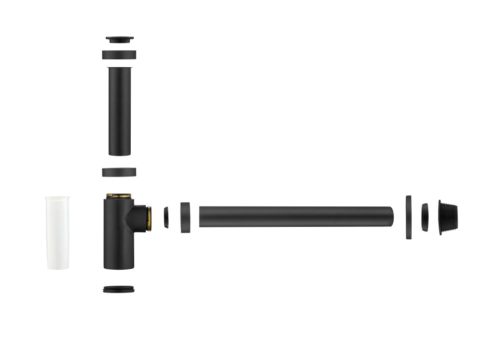 Сифон для раковины Aquatek матовый черный AQ6012MB