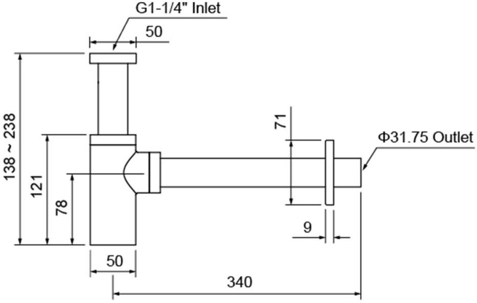 Сифон для раковины Aquatek матовый черный AQ6012MB