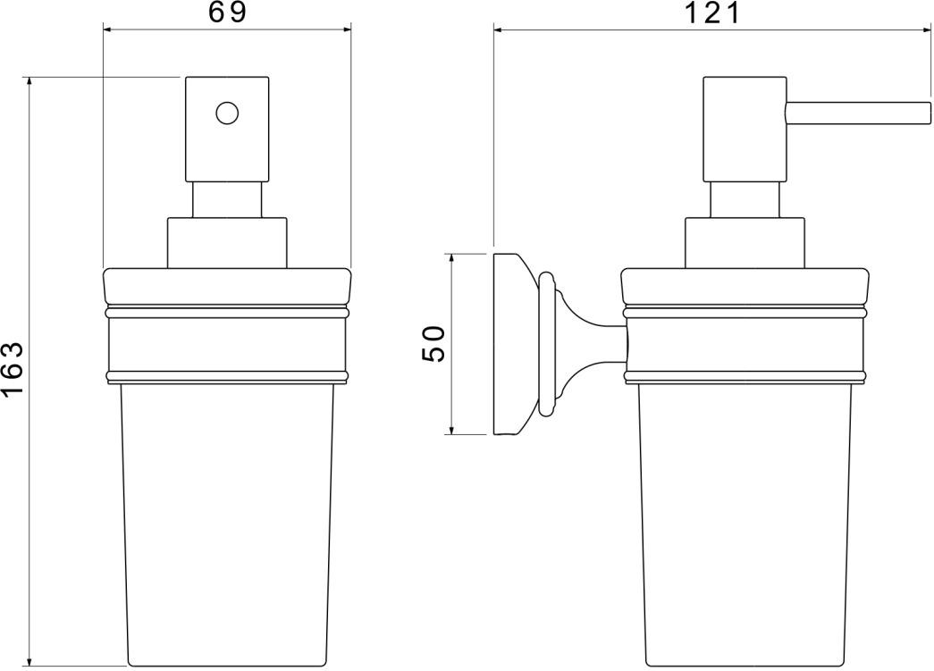 Дозатор для жидкого мыла Aquatek Классик AQ4505CR