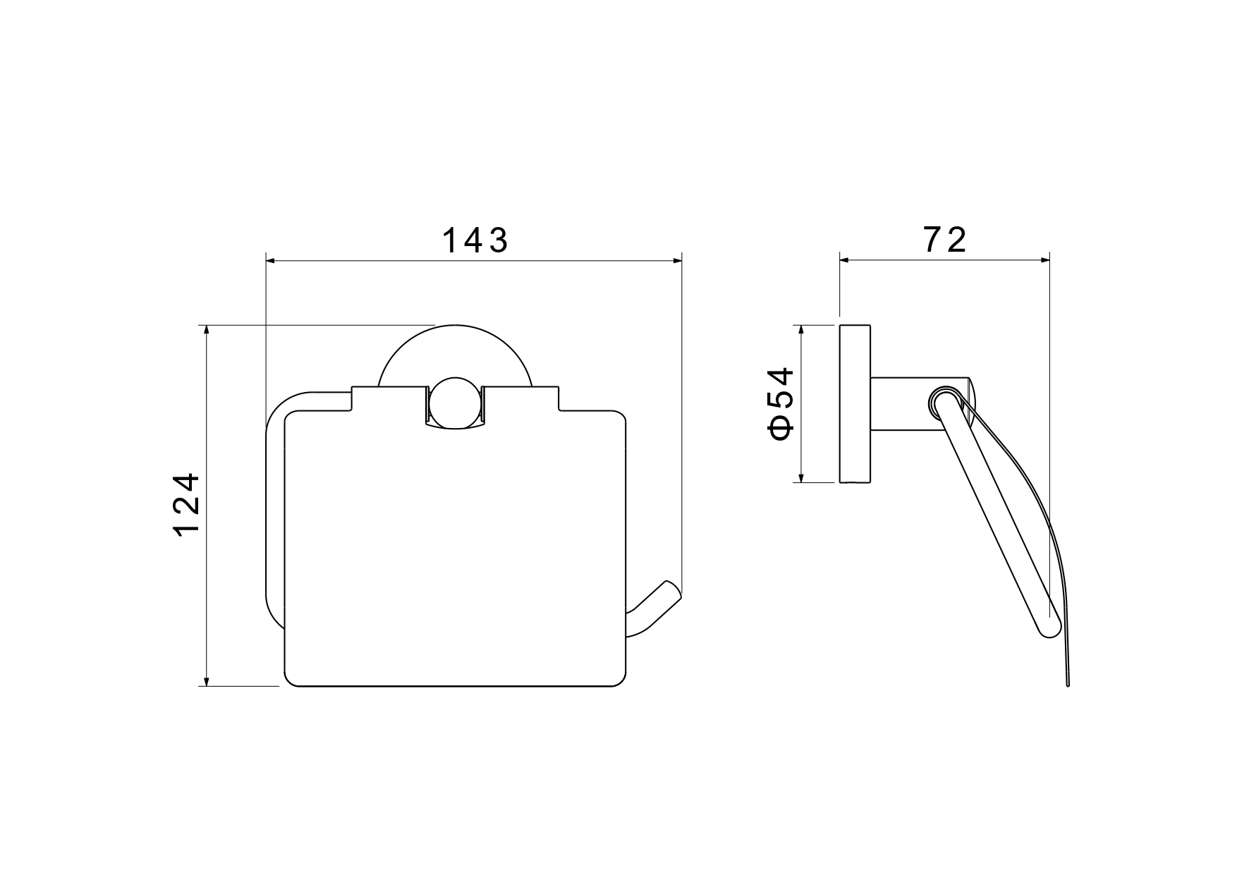 Бумагодержатель с крышкой Aquanet Оберон шлифованное золото AQ4209BG