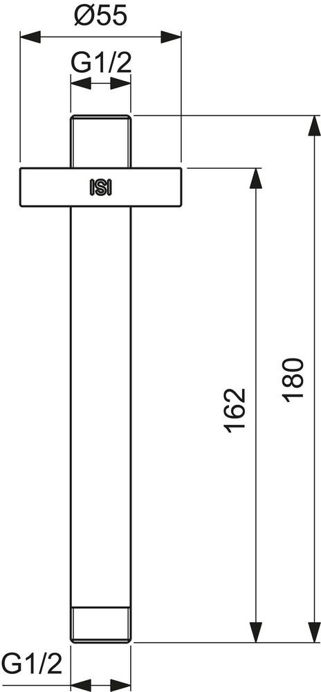 Потолочный держатель верхнего душа Ideal Standard IdealRain 150 мм B9446A2