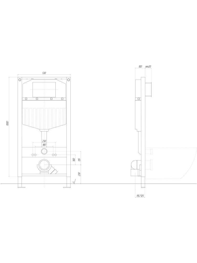Комплект инсталляция с унитазом Aquatek Либерти (INS-0000023, KKI-0000002, KDI-0000016, AQ1999T-00) ЛИБЕРТИ-016 INS-23