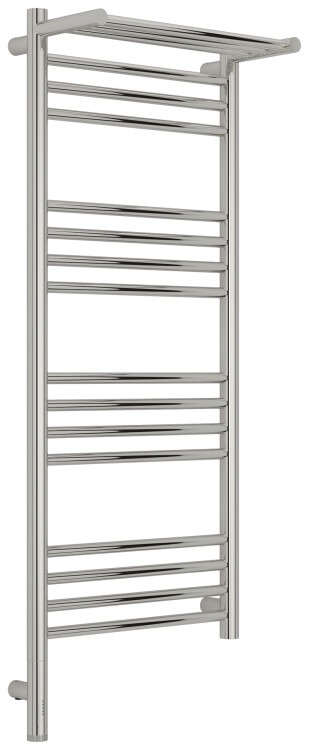 Полотенцесушитель электрический Сунержа Богема 3.1 с 1 полкой 400x1000 мм МЭМ нижнее слева полированная сталь 0060061040