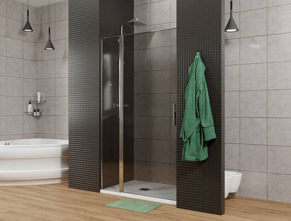 Душевая дверь Allen Brau Priority 140 см тонированное стекло хром 3.31010.00G