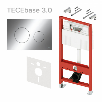 Инсталляция для унитаза TECE TECEbase 3.0 500х230х1320 мм клавиша TECEloop хром N500921