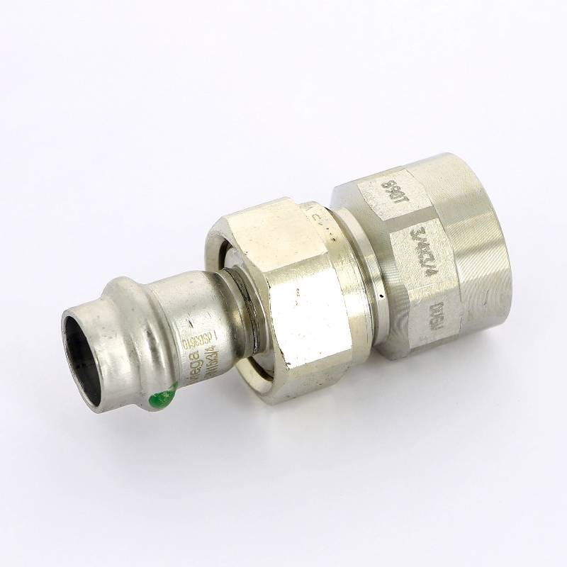 Муфта разъемная Viega Sanpress Inox 15х3/4 пресс-В с плоским уплотнением 437466