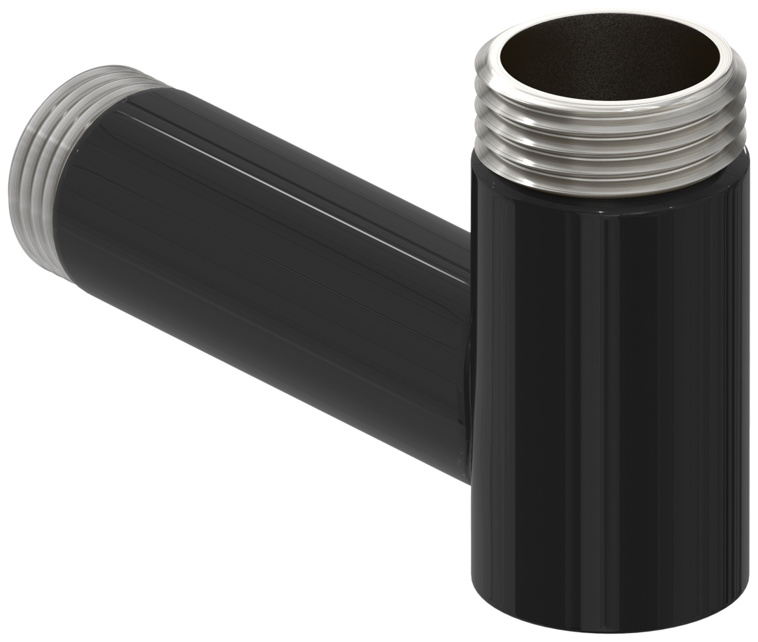 Уголок переходной Стилье G 3/4 HP - G 1/2 HP черный глянцевый 172003-3412