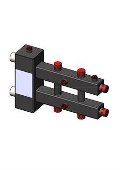 Гидроразделитель с коллектором ZOTA горизонтальный до 70 кВт 3 контура GR4932000003