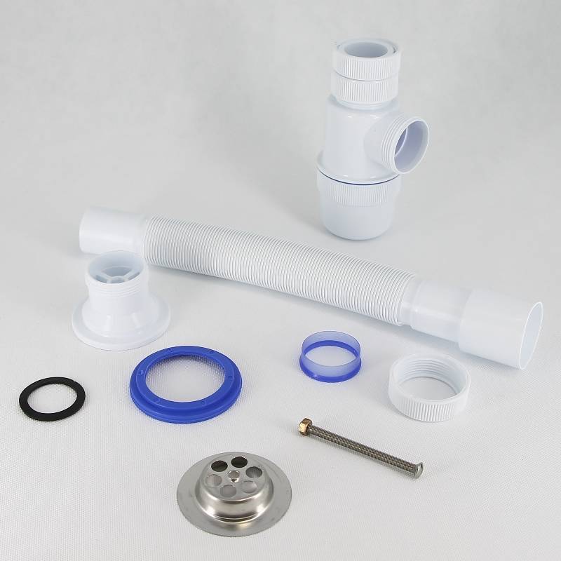 Сифон для мойки Wirquin Элит 1 1/2 х 40 мм чашка 70 мм с гофрой 40х40/50 мм 30986170