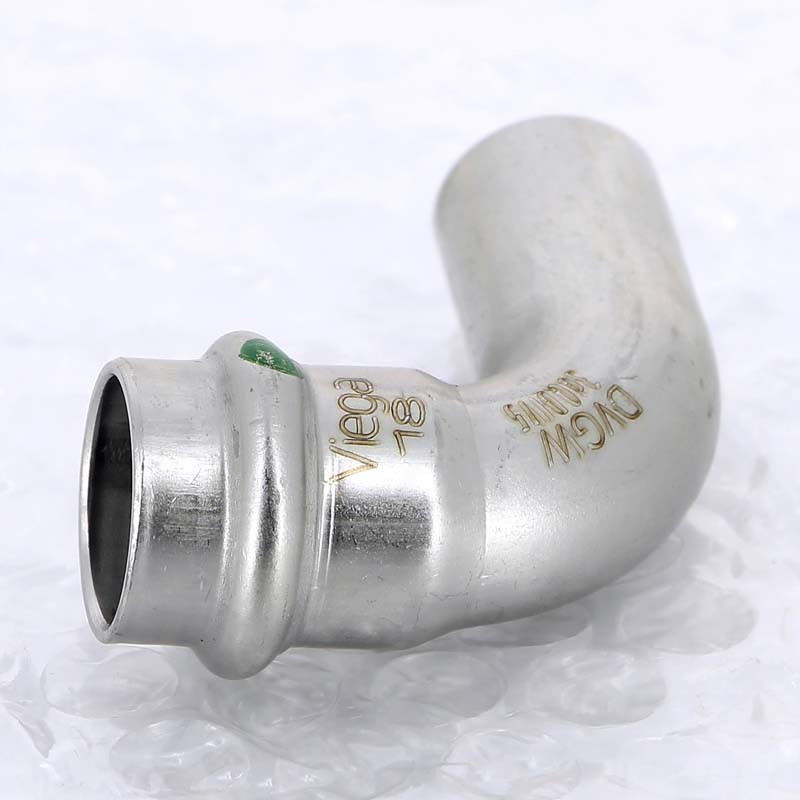 Угол-вставка 45° пресс Viega Sanpress Inox 18 мм нержавеющая сталь 435394